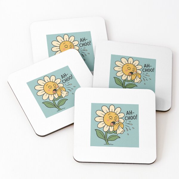 Item preview, Daisy cartoon flower sneezing designed and sold by rintintinnnz.