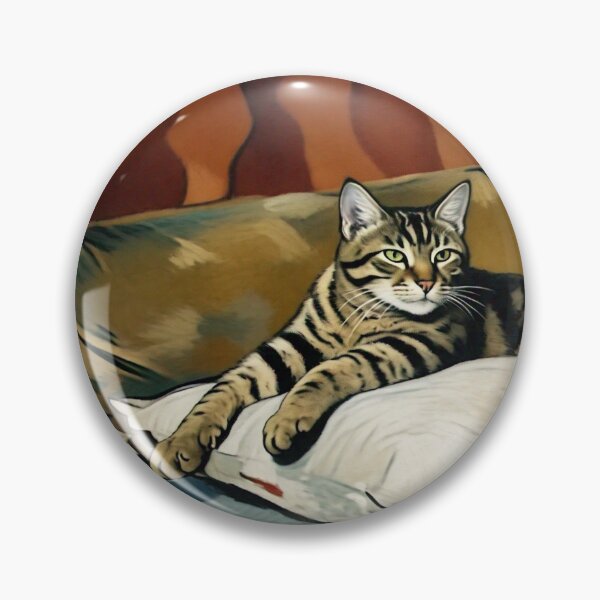 Item preview, Portrait of Kimba the Tabby Cat designed and sold by brentwooddsgn.