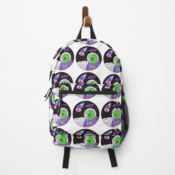 Item preview, Copy of T. rex dinosaur on the moon watching the earth explode. wtf designed and sold by DibujandoPorfa.