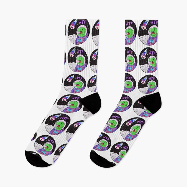 Item preview, Copy of T. rex dinosaur on the moon watching the earth explode. wtf designed and sold by DibujandoPorfa.
