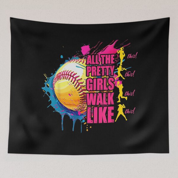 Item preview, All The Pretty Girls Walk Like This Softball Player Women designed and sold by Filek-mable.