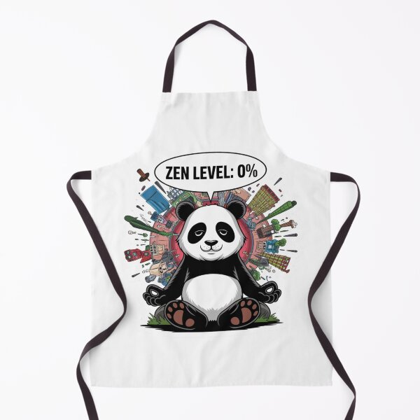 Item preview, Funny Zen Level 0 Panda Chaos Cartoon Design designed and sold by badburropress.