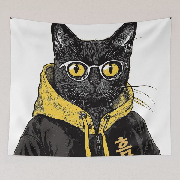 Item preview, Cool Cat in Street Style – 흑묘 designed and sold by studio902.