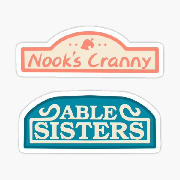 Vista previa del artículo con la obra «Paquete de letreros de Able Sisters/Nook's Cranny», diseñado y vendido por itsgeorgiat.