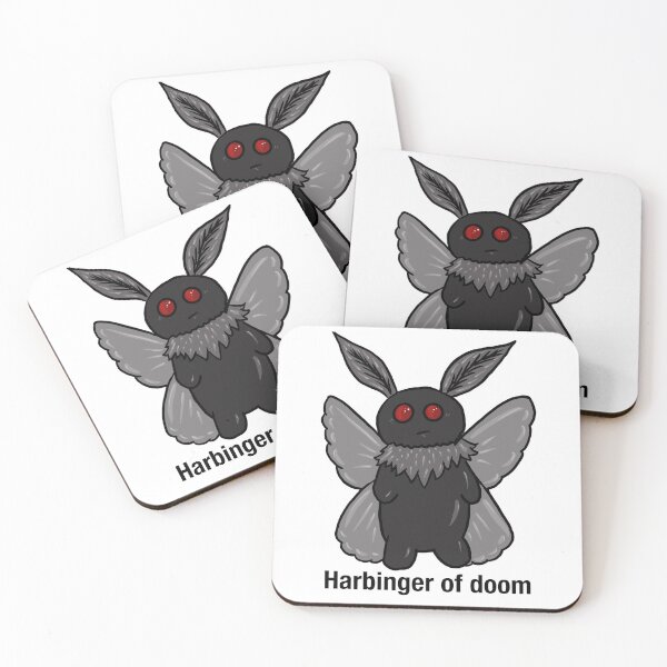 Item preview, Harbinger of Doom – Cute Mothman Cryptid | Funny Paranormal Creature Art designed and sold by graceirisart.