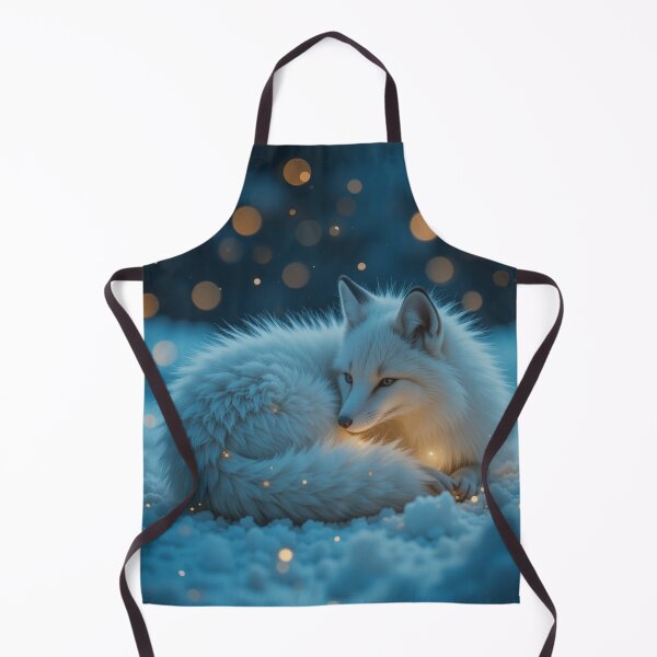 Item preview, serene white fox rests curled up amidst a snowy landscape designed and sold by InezPhotography.