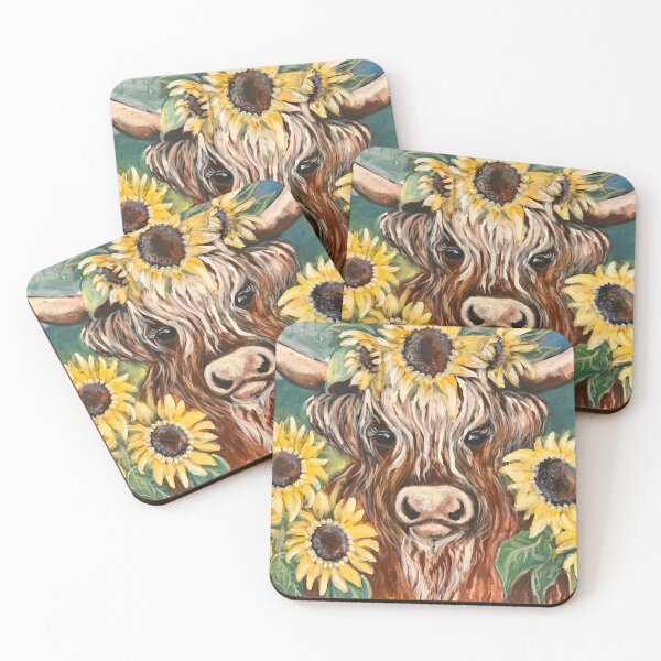 Item preview, Highland Cow and Sunflower -Cropped designed and sold by CamillaRandall.