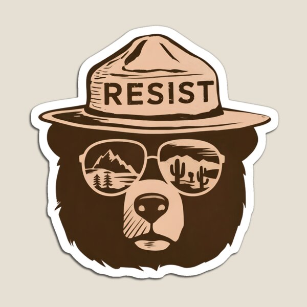 Item preview, Protect our national parks hands off smokey the bear resistance park save environment designed and sold by SkeletonsDanger.