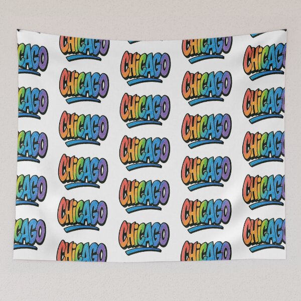 Item preview, Chicago Graffiti logo Drawn in Colored Pencils designed and sold by StickerBird.