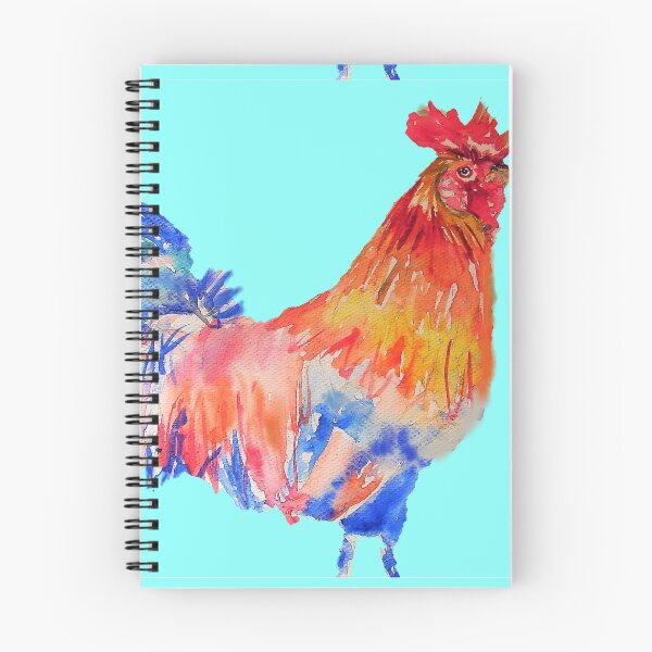 Item preview, Red Rooster Watercolor Painting Chicken Bright Colourful designed and sold by Sarah  Rajkotwala.