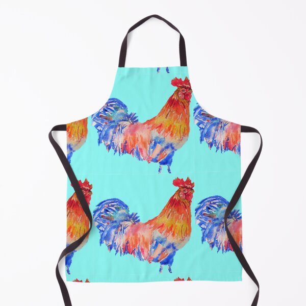 Item preview, Red Rooster Watercolor Painting Chicken Bright Colourful designed and sold by Sarah  Rajkotwala.