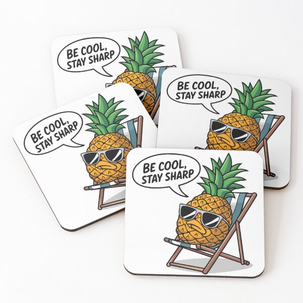Item preview, Funny Be Cool Stay Sharp Pineapple Cartoon Design designed and sold by badburropress.