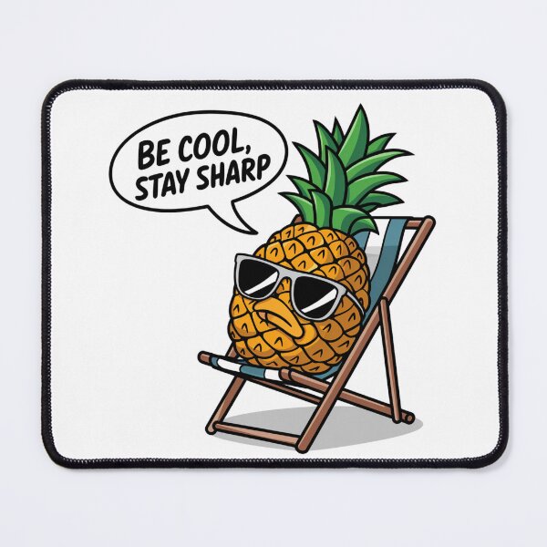 Item preview, Funny Be Cool Stay Sharp Pineapple Cartoon Design designed and sold by badburropress.