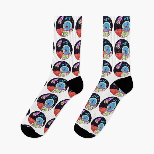 Item preview, T. rex dinosaur on the moon watching the Earth explode. WTF designed and sold by DibujandoPorfa.