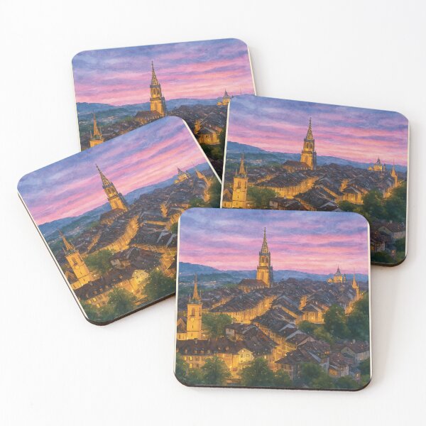 Item preview, Vista del atardecer desde el casco antiguo de Berna, Suiza designed and sold by Era-of-Traveler.