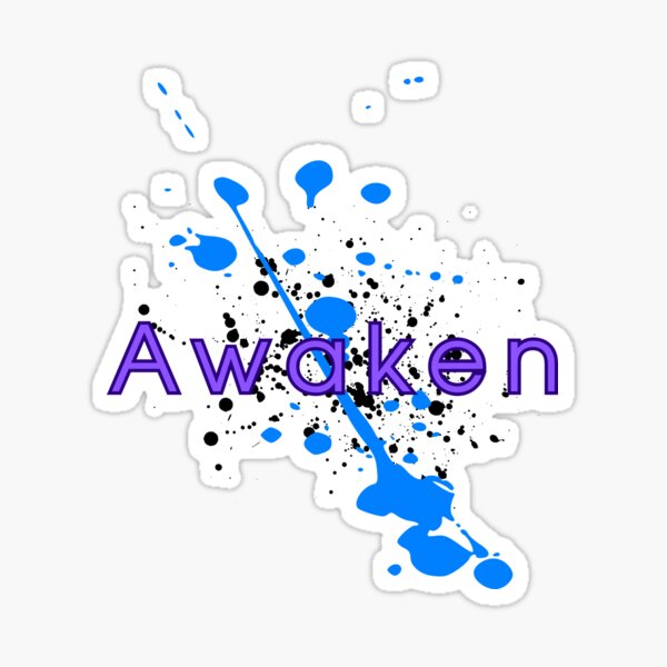 Item preview, Awaken – Bold Motivational Typography with Ink Splash designed and sold by Khalairi.