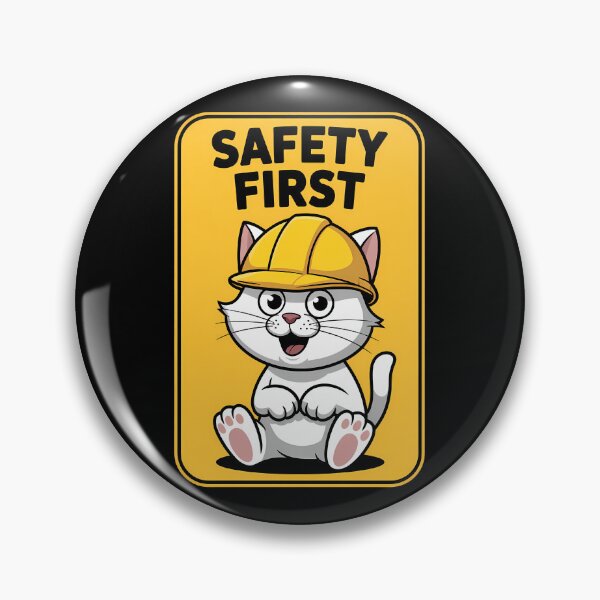 Item preview, Osha Cat - Safety First designed and sold by Funny Vintage Stickers And T-Shirts.