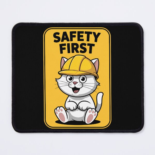 Item preview, Osha Cat - Safety First designed and sold by Funny Vintage Stickers And T-Shirts.