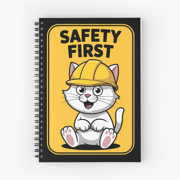 Item preview, Osha Cat - Safety First designed and sold by Funny Vintage Stickers And T-Shirts.