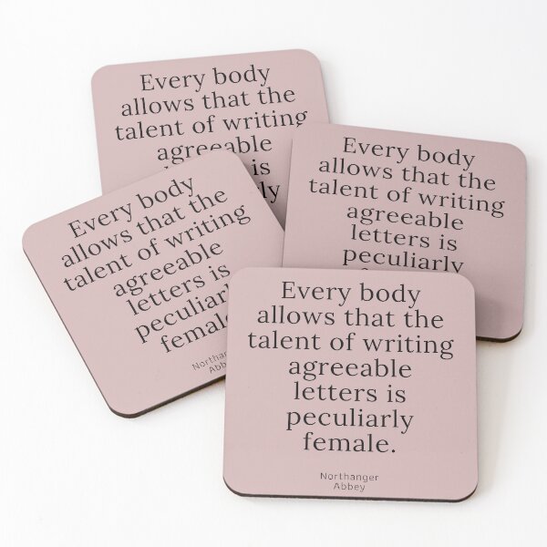 Item preview, Jane Austen Quote Northanger Abbey - Letters are Peculiarly Female designed and sold by Literary Quotes.