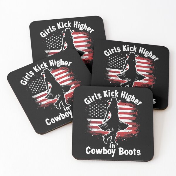 Item preview, Country Western Cowgirl Girls Kick Higher In Boots designed and sold by Blok45.