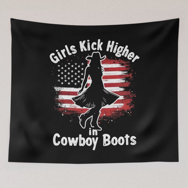 Item preview, Country Western Cowgirl Girls Kick Higher In Boots designed and sold by Blok45.