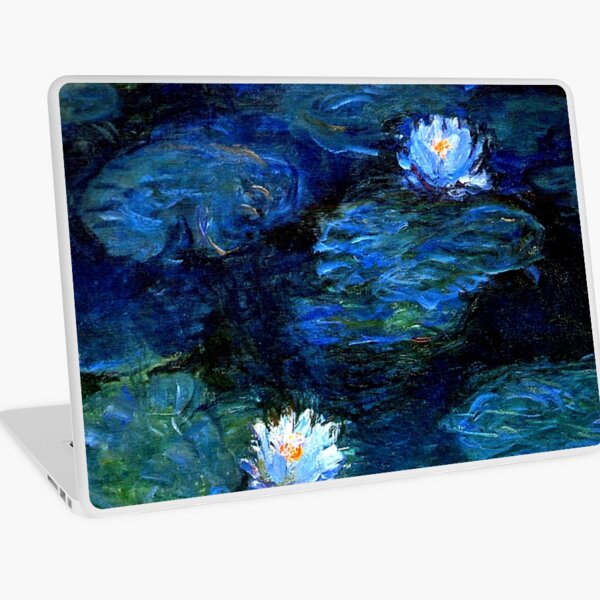 Aperçu de l'œuvre Nénuphars Monet bleu profond créée et vendue par PureVintageLove.