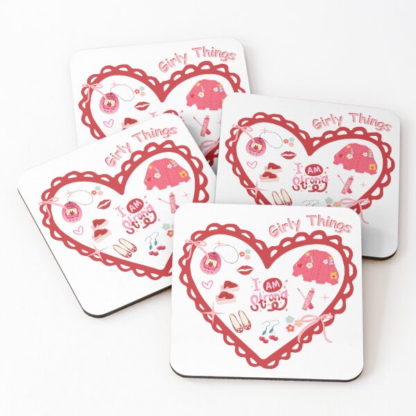 Item preview, Girly & Strong: Aesthetic Heart Vibes designed and sold by ZerotwoStudio.
