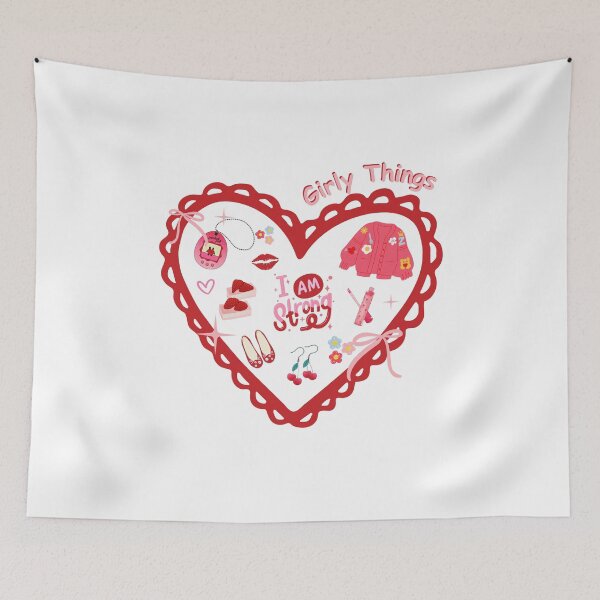Item preview, Girly & Strong: Aesthetic Heart Vibes designed and sold by ZerotwoStudio.
