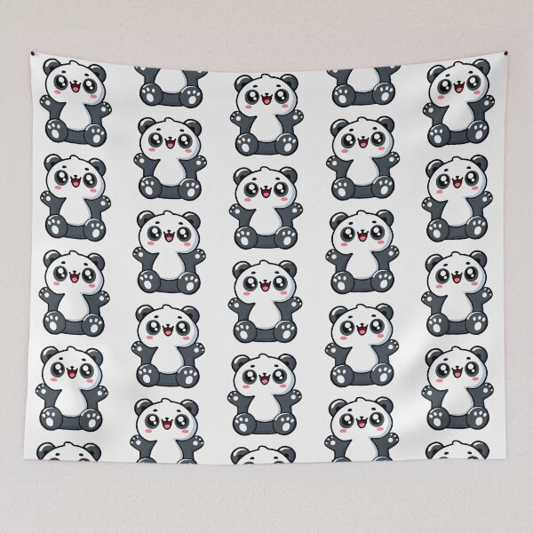 Item preview, Happy Kawaii Panda – Cute and Playful Cartoon Design designed and sold by KatelynMitalski.