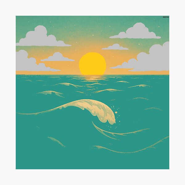 Item preview, Ocean Water Waves Sunset designed and sold by tacoDaBomb.