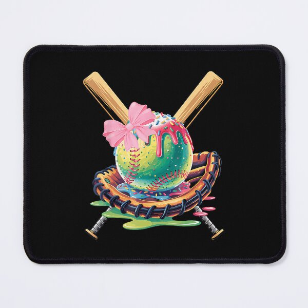 Item preview, Funny Softball Mom Coquette Bow Ice Cream Drip Glove designed and sold by Filek-mable.