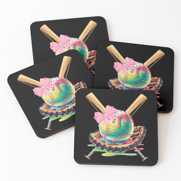 Item preview, Funny Softball Mom Coquette Bow Ice Cream Drip Glove designed and sold by Filek-mable.