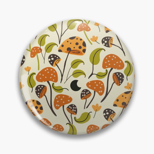 Item preview, Ditsy retro mushroom land  designed and sold by mitalim.