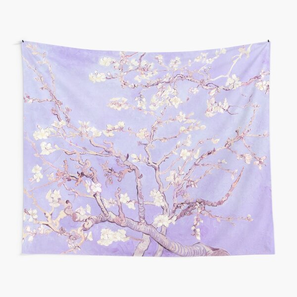 Item preview, Vincent Van Gogh almond blossoms lavender designed and sold by PureVintageLove.