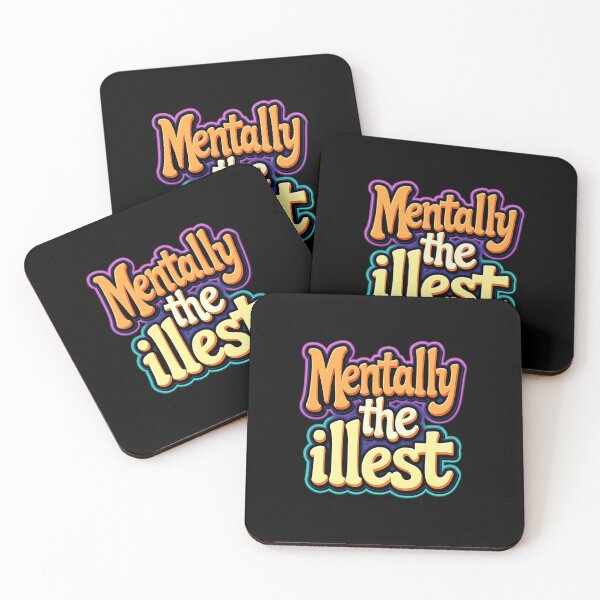 Item preview, Retro 60s Mentally the illest - funny mental illness phrase  designed and sold by SkeletonsDanger.