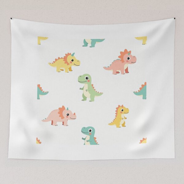Item preview, Adorable Baby Dinosaur Seamless Pattern – Kawaii Pastel Design designed and sold by BabyBears.