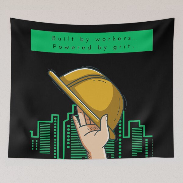 Item preview, Built by Workers, Powered by Grit | Strength and Hustle designed and sold by THKR-Co.