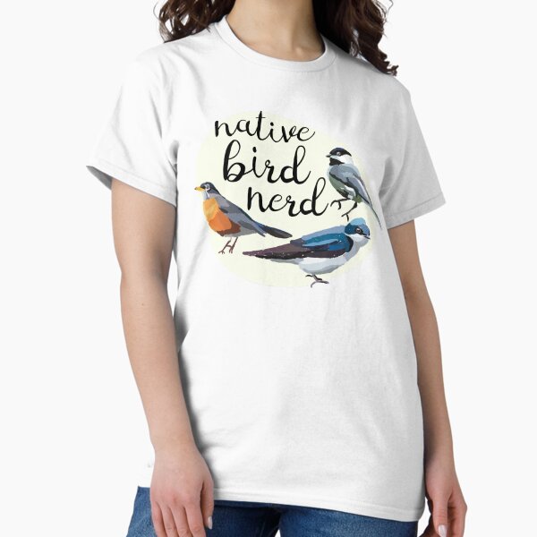 Item preview, Native Bird Nerd American Robin Chickadee Tree Swallow designed and sold by ShannonSArtwork.