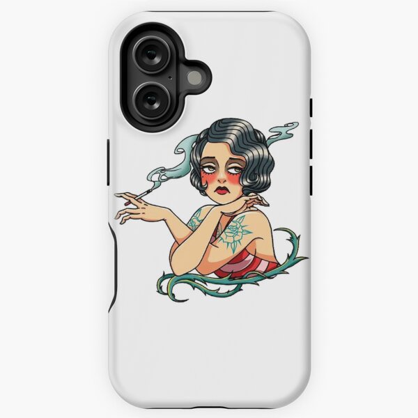 Item preview, Tatouage Old School, Tatouage Old School Femme Fumeuse designed and sold by HaydenMillepied.