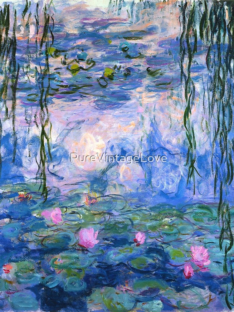 Thumbnail 3 of 3, Scarf, Water Lilies Monet designed and sold by PureVintageLove.