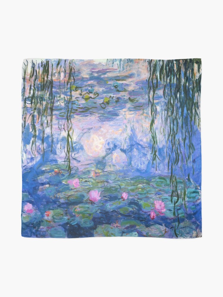 Thumbnail 2 of 3, Scarf, Water Lilies Monet designed and sold by PureVintageLove.