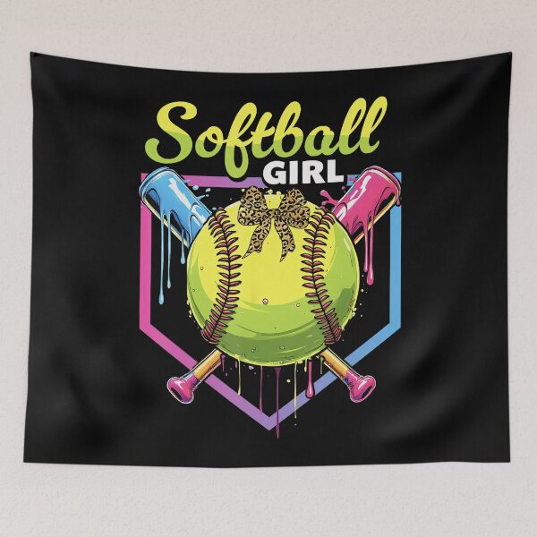 Item preview, Softball Drip Girls Ice Cream Drip Youth Softball Girl Bow designed and sold by Filek-mable.