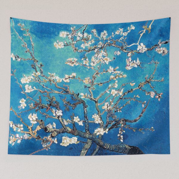 Item preview, Vincent Van Gogh almond blossoms turquoise ocean designed and sold by PureVintageLove.