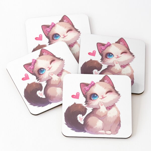 Item preview, Cute cartoon kitten designed and sold by Stickermagician.
