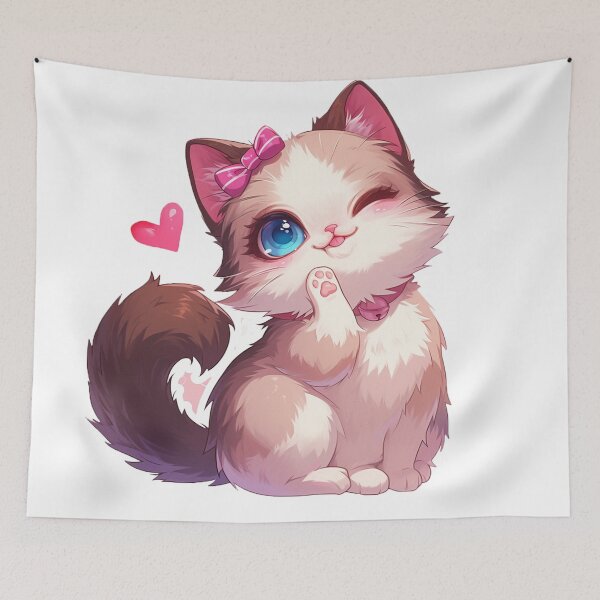 Item preview, Cute cartoon kitten designed and sold by Stickermagician.