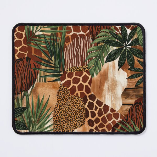 Item preview, Wild Safari Jungle Collage – Animal Prints & Tropical Leaves designed and sold by Karen MacKellar Designs.