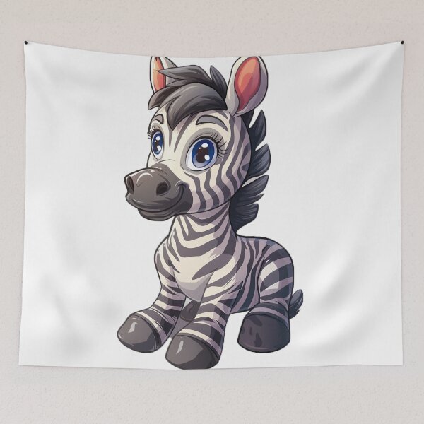 Item preview, Cute cartoon zebra designed and sold by Stickermagician.