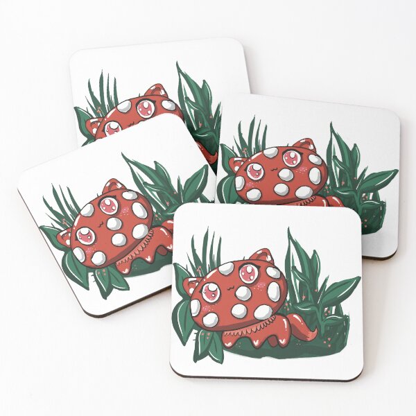 Item preview, mushroom cat in the forest  designed and sold by OddStickerHub.