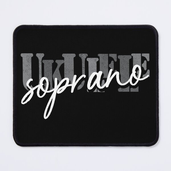 Item preview, Soprano Ukulele black and white designed and sold by UkeverseGifts.